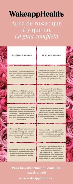 tonico agua de rosas infografia